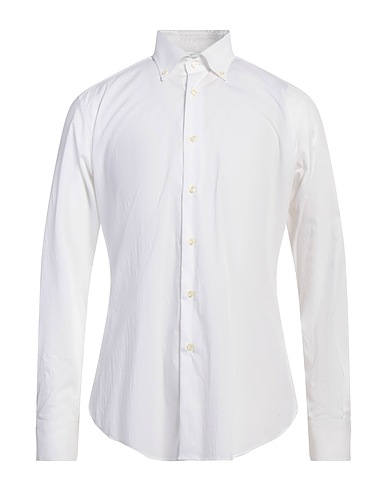 920 ITALIAN STYLE Solid colour shirt White 67% Cotton, 29% Polyamide, 4% Elastane