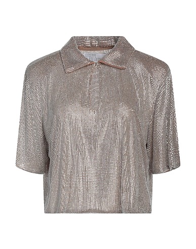 GIUSEPPE DI MORABITO Top Khaki 82% Polyamid, 18% Elastan, Glas, Kleber