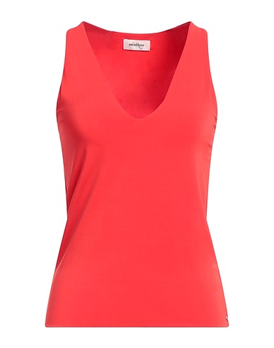 OTTOD'AME Top Rosso pomodoro 76% Acetato, 19% Poliammide, 5% Elastan