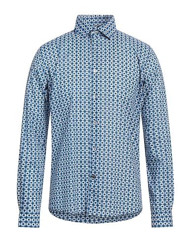ALLEY DOCKS 963 Patterned shirt Blue 100% Cotton