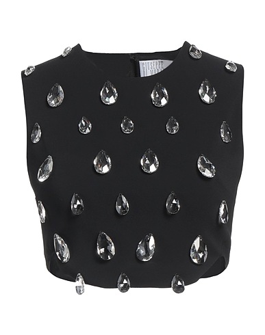 GIUSEPPE DI MORABITO Top Black 98% Viscose, 2% Elastane