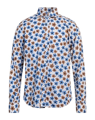 PORTOFIORI Patterned shirt White 100% Cotton