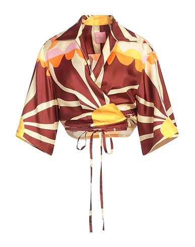 SANDRO Shrug X LOUIS BARTHÉLEMY Pastel yellow 100% Silk