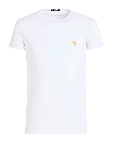 CAVALLI CLASS T-shirt Bianco 95% Cotone, 5% Elastan