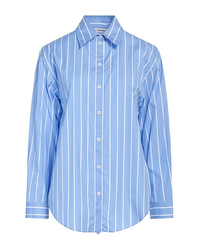 SANDRO Gestreiftes Hemd 100% Baumwolle, Perlmutt