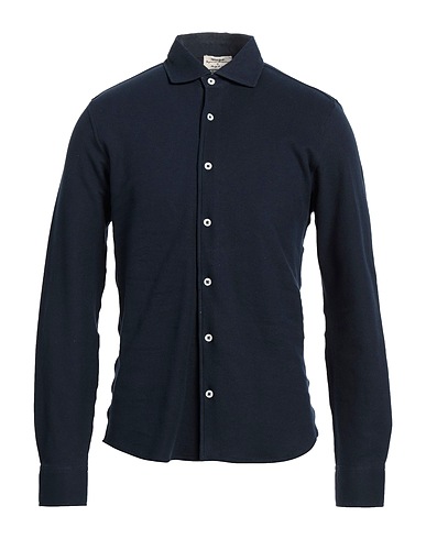 HERITAGE Solid color shirt Midnight blue 100% Cotton