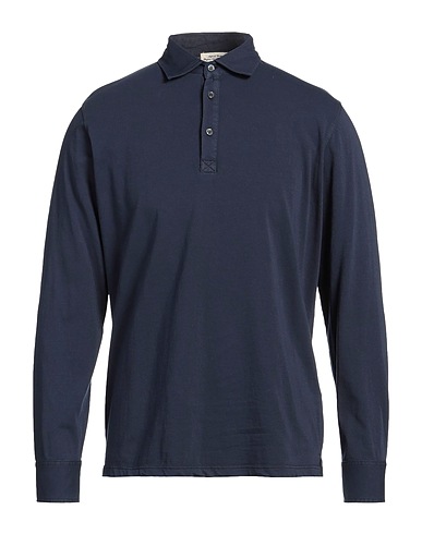 HERITAGE Polo shirt Midnight blue 96% Cotton, 4% Elastane