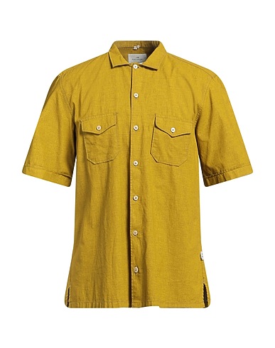 PORTOFIORI Linen shirt Lime green 55% Linen, 45% Cotton