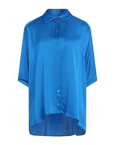 OTTOD'AME Solid colour shirts & blouses Azure 100% Viscose
