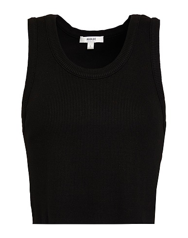 AGOLDE Tank top Black 49% Organic cotton, 49% Lyocell, 2% Elastane
