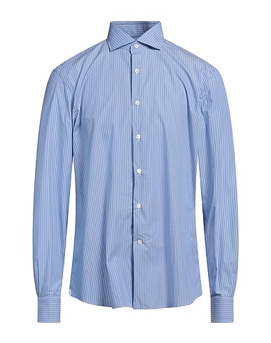 FERRAGAMO Striped shirt Azure 100% Cotton
