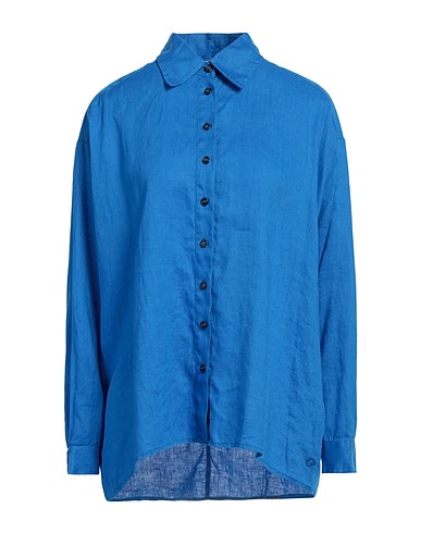 OTTOD'AME Camicia in lino Azzurro 100% Lino