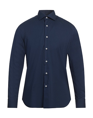 AT.P.CO Camicia tinta unita Blu navy 97% Cotone, 3% Elastan