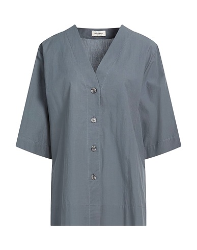 OTTOD'AME 솔리드 컬러 셔츠 & 블라우스 그레이 100% 코튼