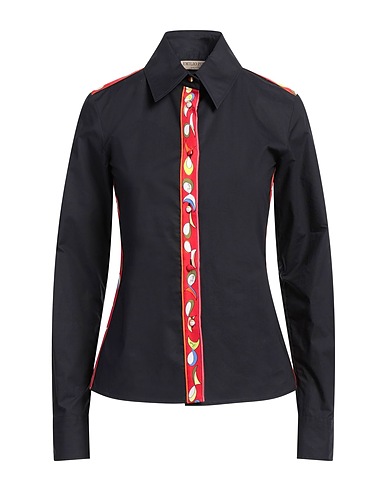 PUCCI Shirts Black 100% Cotton, Silk