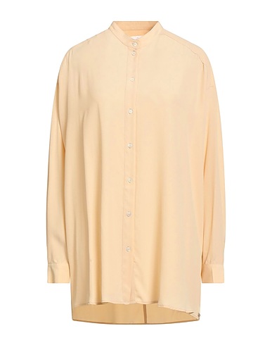 OTTOD'AME Solid colour shirts & blouses Beige 70% Acetate, 30% Silk