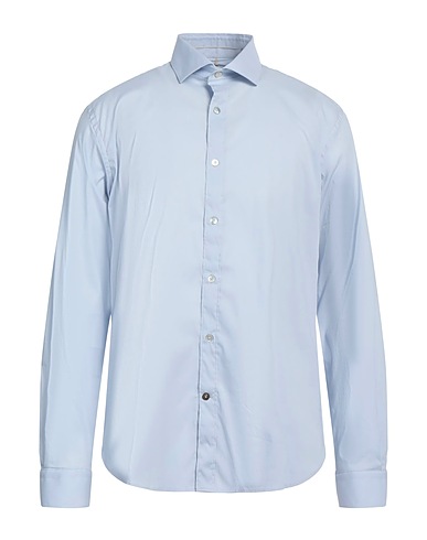 ALLEY DOCKS 963 Camicia tinta unita Celeste 69% Cotone, 26% Nylon, 5% Elastan