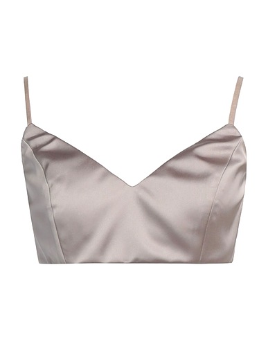 CRISTINAEFFE Top Beige 97% Polyester, 3% Elastane