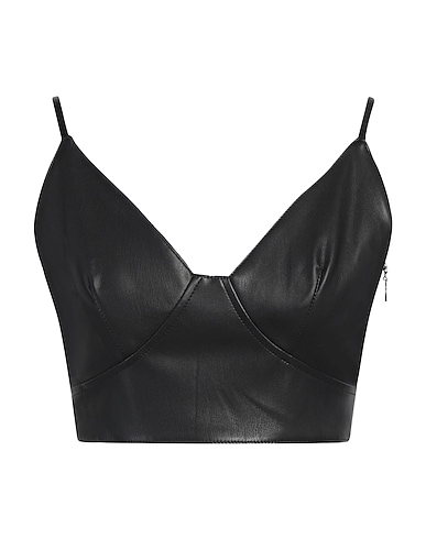 CRISTINAEFFE Top Black 50% Polyester, 50% Polyurethane