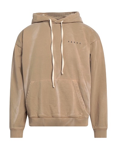 PAURA Hooded track jacket  Camel 100% Cotton