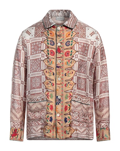 PIERRE-LOUIS MASCIA Patterned shirt Pink 100% Silk