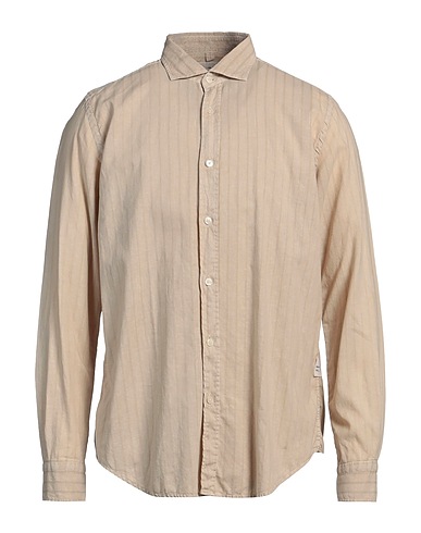 PORTOFIORI Linen shirt Beige 55% Linen, 45% Cotton