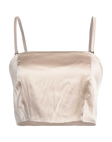 POMANDÈRE Top Beige 94% Seta, 6% Elastan