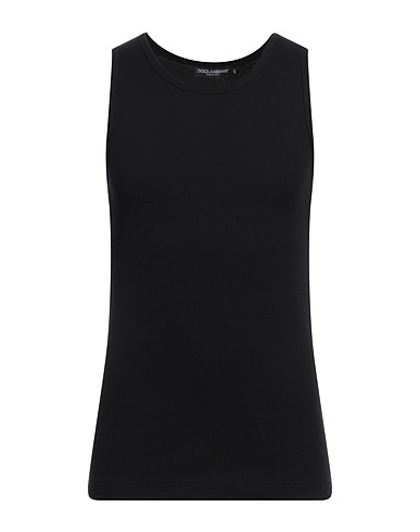 DOLCE&GABBANA Tank top Black 100% Cotton