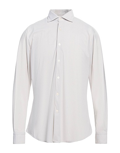 PORTOFIORI Patterned shirt White 76% Nylon, 24% Elastane