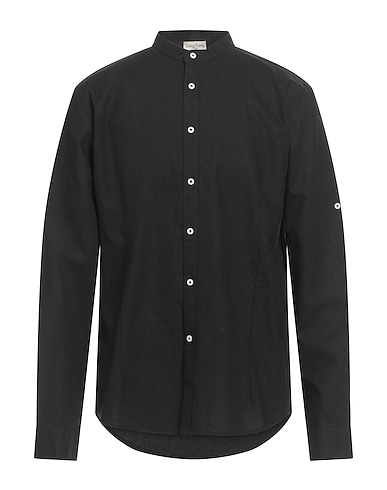 CASHMERE COMPANY Linen shirt Black 100% Linen