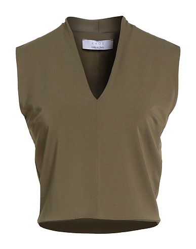 KAOS Top Verde militare 75% Acetato, 18% Poliammide, 7% Elastan