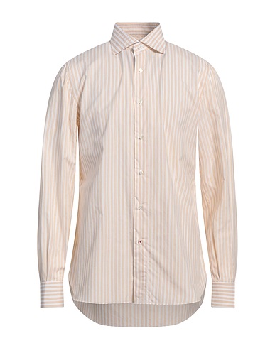 ISAIA Camicia a righe Beige 100% Cotone
