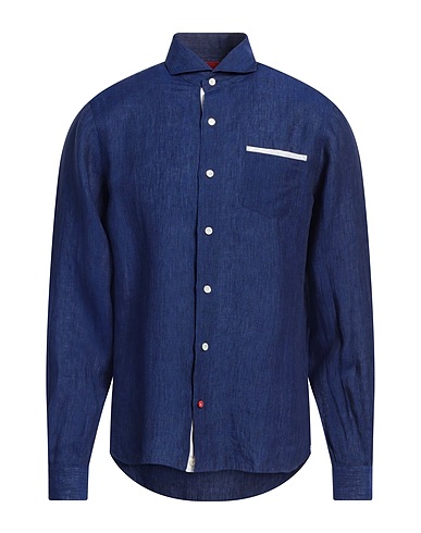 ISAIA Linen shirt Blue 100% Linen