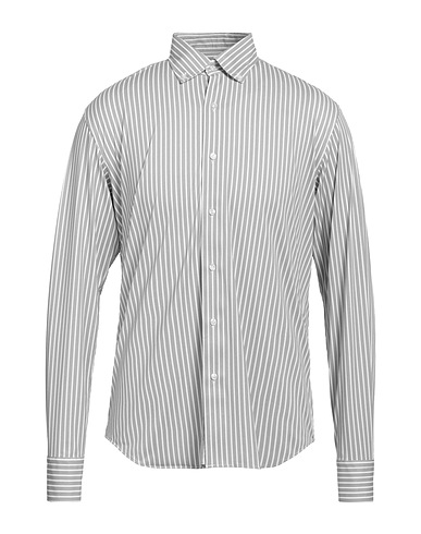 AT.P.CO Striped shirt Sage green 91% Polyester, 9% Elastane
