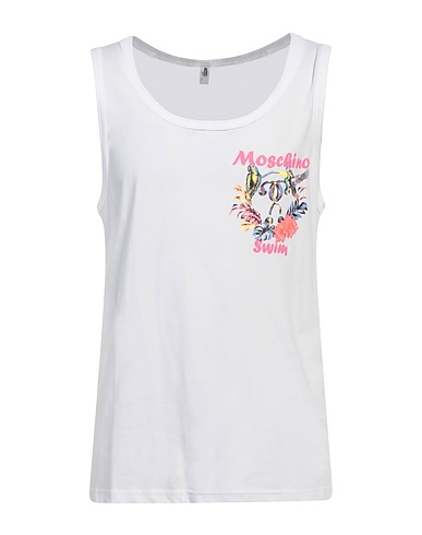 MOSCHINO Tanktop SWIM Weiß 100% Baumwolle