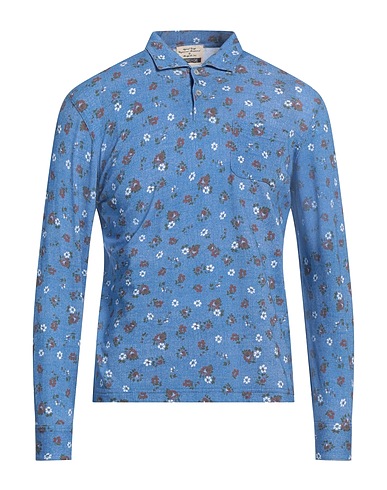HERITAGE Polo shirt Azure 100% Cotton