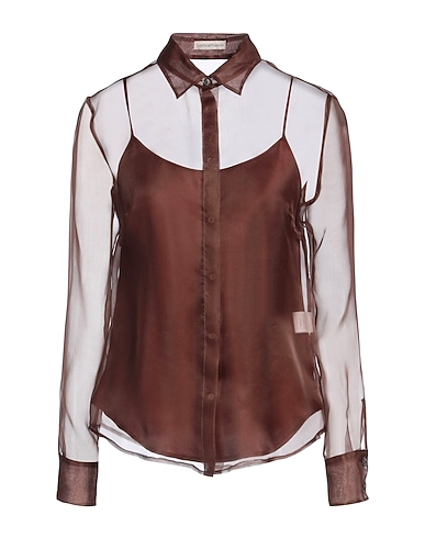 CAMICETTASNOB Camicie e bluse in seta Nocciola 100% Seta