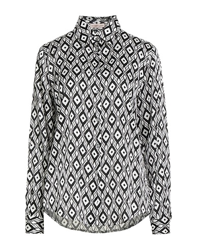 CAMICETTASNOB Patterned shirts & blouses Black 59% Viscose, 33% Silk, 8% Elastane