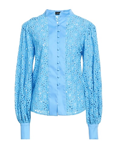ACTUALEE Lace shirts & blouses Light blue 72% Polyamide, 28% Cotton