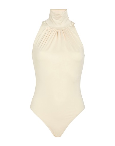 ALESSIA SANTI TOPWEAR Beige 95% Polyester, 5% Elastane