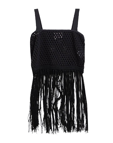 MARIUCCIA Top Black 50% Cotton, 50% Acrylic