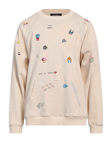 DSQUARED2 Sweatshirt Beige 70% Cotton, 28% Lyocell, 2% Elastane