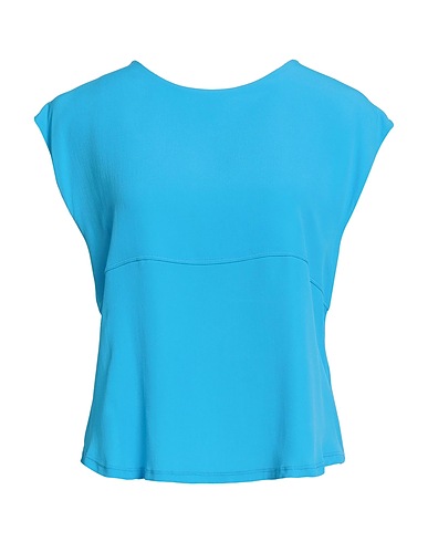 SEVENTY VENEZIA Top Azzurro 47% Cotone, 46% Lyocell, 7% Elastan, Acetato, Madreperla