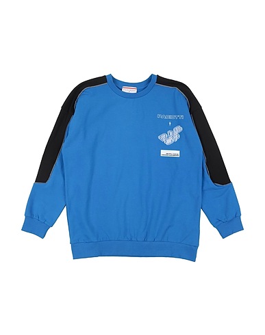 PACIOTTI Sweatshirt Bright blue 95% Cotton, 5% Elastane