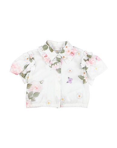 MONNALISA Patterned shirts & blouses White 100% Cotton