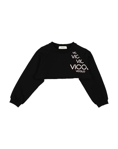 VICOLO Sweatshirt GIRL Black 95% Cotton, 5% Elastane