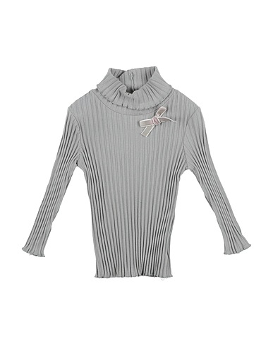 MISS GRANT Polo neck Grey 93% Cotton, 7% Elastane