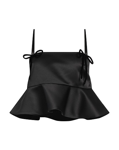 GANNI Top Black 100% Recycled polyester