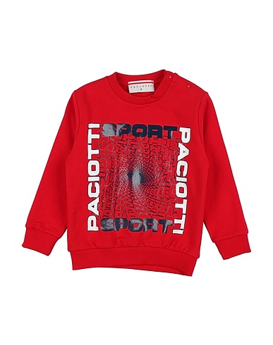 PACIOTTI Sweatshirt Rot 95% Baumwolle, 5% Elastan