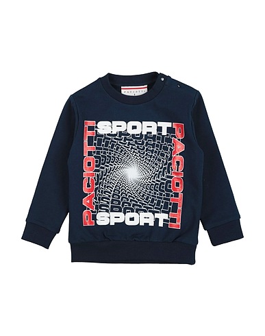 PACIOTTI Sweatshirt Navy blue 95% Cotton, 5% Elastane